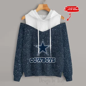 Dallas Cowboys Chic Off Shoulder Casual Hoodie S9CSH105