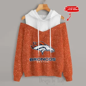 Denver Broncos Chic Off Shoulder Casual Hoodie S9CSH106