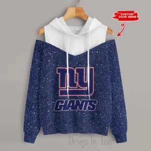 New York Giants Chic Off Shoulder Casual Hoodie S9CSH120