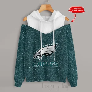 Philadelphia Eagles Chic Off Shoulder Casual Hoodie S9CSH122