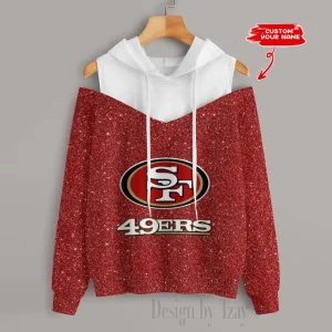San Francisco 49ers Chic Off Shoulder Casual Hoodie S9CSH124