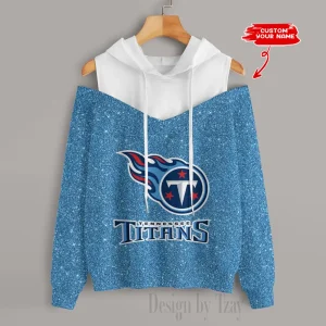 Tennessee Titans Chic Off Shoulder Casual Hoodie S9CSH127