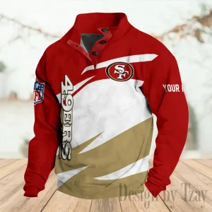 San Francisco 49ers Buttoned Collar Sweatshirt New Design 2025 S9DBSCH2216