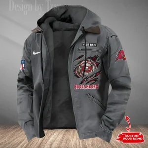 Tampa Bay Buccaneers Men's Casual Padded Jacket Hooded Trending 2025 SPTPJH191