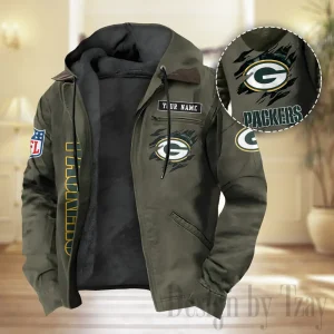 Green Bay Packers Men Classic Badge Winter Jacket SPTPJH205