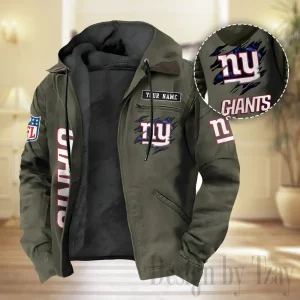 New York Giants Men Classic Badge Winter Jacket SPTPJH217