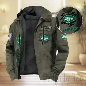New York Jets Men Classic Badge Winter Jacket SPTPJH218