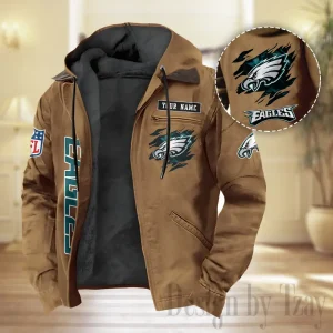Philadelphia Eagles Men Classic Badge Winter Jacket SPTPJH219