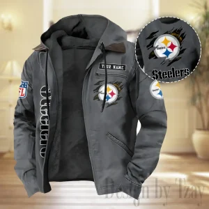 Pittsburgh Steelers Men Classic Badge Winter Jacket SPTPJH220