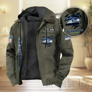 Seattle Seahawks Men Classic Badge Winter Jacket SPTPJH222