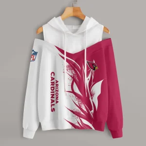 Arizona Cardinals Chic Off Shoulder Casual Hoodie S9CSH129