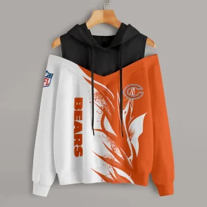 Chicago Bears Chic Off Shoulder Casual Hoodie S9CSH134