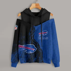 Buffalo Bills Chic Off Shoulder Casual Hoodie S9CSH164