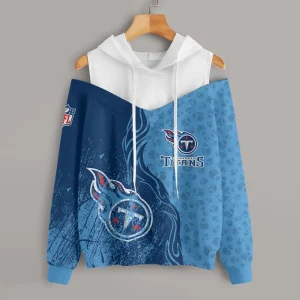 Tennessee Titans Chic Off Shoulder Casual Hoodie S9CSH191