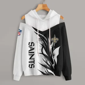 New Orleans Saints Chic Off Shoulder Casual Hoodie S9CSH151