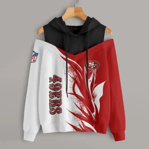 San Francisco 49ers Chic Off Shoulder Casual Hoodie S9CSH156