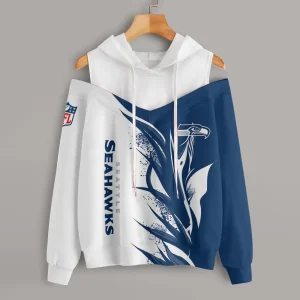 Seattle Seahawks Chic Off Shoulder Casual Hoodie S9CSH157
