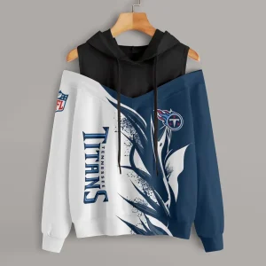 Tennessee Titans Chic Off Shoulder Casual Hoodie S9CSH159