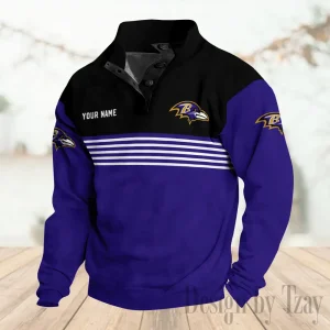Baltimore Ravens Buttoned Collar Sweatshirt New Design 2025 S9DBSCH2223