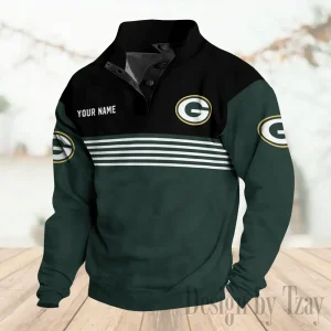 Green Bay Packers Buttoned Collar Sweatshirt New Design 2025 S9DBSCH2232