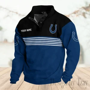 Indianapolis Colts Buttoned Collar Sweatshirt New Design 2025 S9DBSCH2234