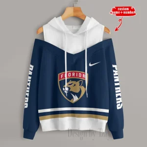 Florida Panthers Chic Off Shoulder Casual Hoodie S9CSH202
