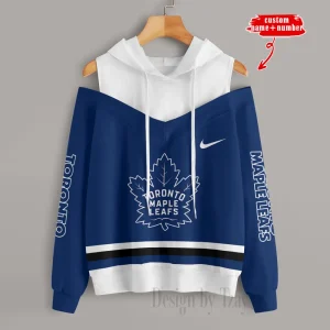 Toronto Maple Leafs Chic Off Shoulder Casual Hoodie S9CSH217