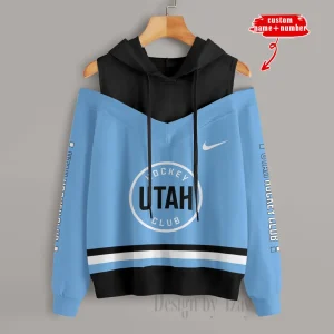 Utah Hockey Club Chic Off Shoulder Casual Hoodie S9CSH218