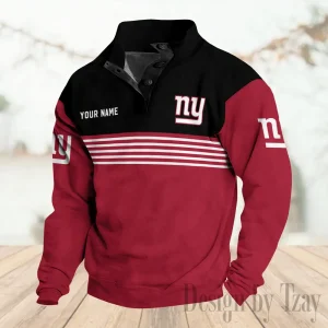 New York Giants Buttoned Collar Sweatshirt New Design 2025 S9DBSCH2244