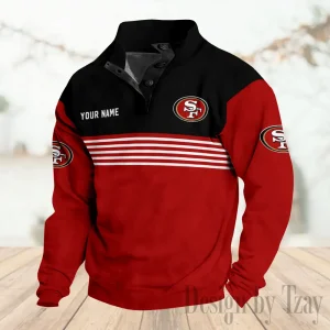 San Francisco 49ers Buttoned Collar Sweatshirt New Design 2025 S9DBSCH2248