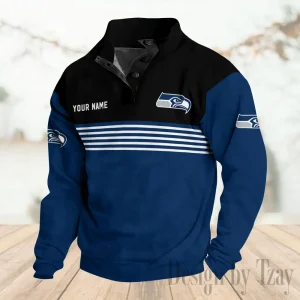 Seattle Seahawks Buttoned Collar Sweatshirt New Design 2025 S9DBSCH2249