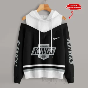 Los Angeles Kings Chic Off Shoulder Casual Hoodie S9CSH224