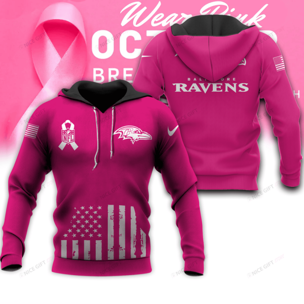 Baltimore Ravens Breast Cancer Awareness Hoodie AZHD1278