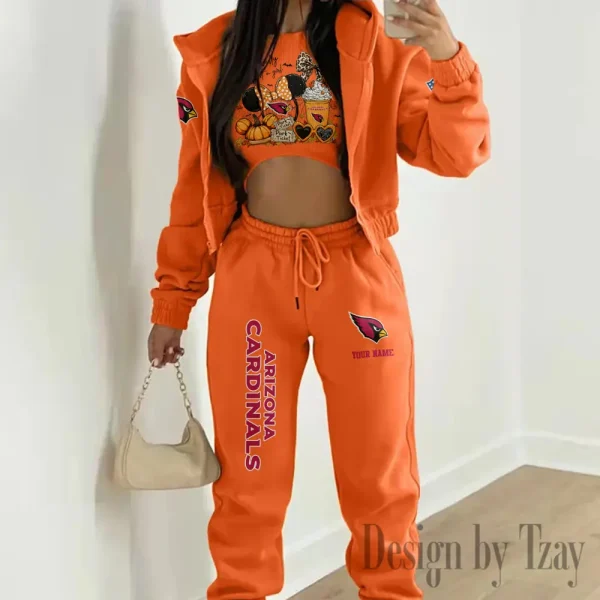 Arizona Cardinals Personalized Women Sporty Streetwear Set SPTWAL3PS258 - Image 5