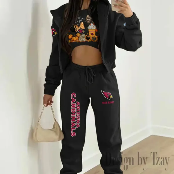 Arizona Cardinals Personalized Women Sporty Streetwear Set SPTWAL3PS258 - Image 8