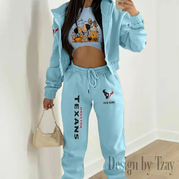 Houston Texans Personalized Women Sporty Streetwear Set SPTWAL3PS270 - Image 8