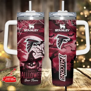 Atlanta Falcons NFL Metal Style Custom 40oz Stanley Tumbler AZC40OZT870