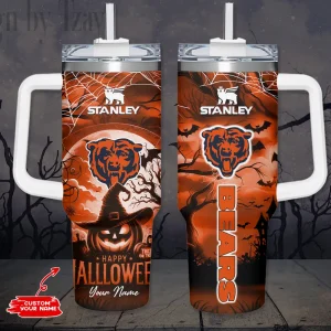 Chicago Bears NFL Metal Style Custom 40oz Stanley Tumbler AZC40OZT874