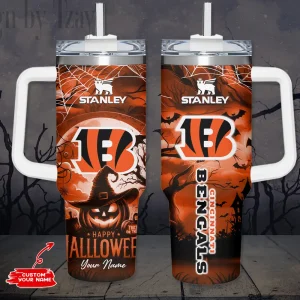 Cincinnati Bengals NFL Metal Style Custom 40oz Stanley Tumbler AZC40OZT875