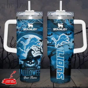 Detroit Lions NFL Metal Style Custom 40oz Stanley Tumbler AZC40OZT879