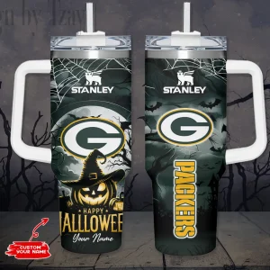 Green Bay Packers NFL Metal Style Custom 40oz Stanley Tumbler AZC40OZT880
