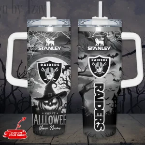 Las Vegas Raiders NFL Metal Style Custom 40oz Stanley Tumbler AZC40OZT885