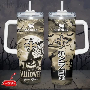 New Orleans Saints NFL Metal Style Custom 40oz Stanley Tumbler AZC40OZT891