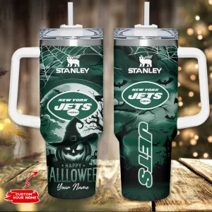 New York Jets NFL Metal Style Custom 40oz Stanley Tumbler AZC40OZT893