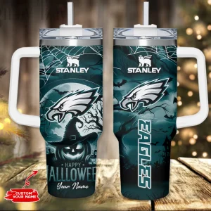 Philadelphia Eagles NFL Metal Style Custom 40oz Stanley Tumbler AZC40OZT894