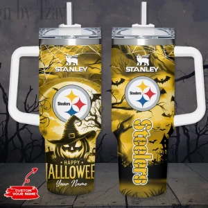 Pittsburgh Steelers NFL Metal Style Custom 40oz Stanley Tumbler AZC40OZT895