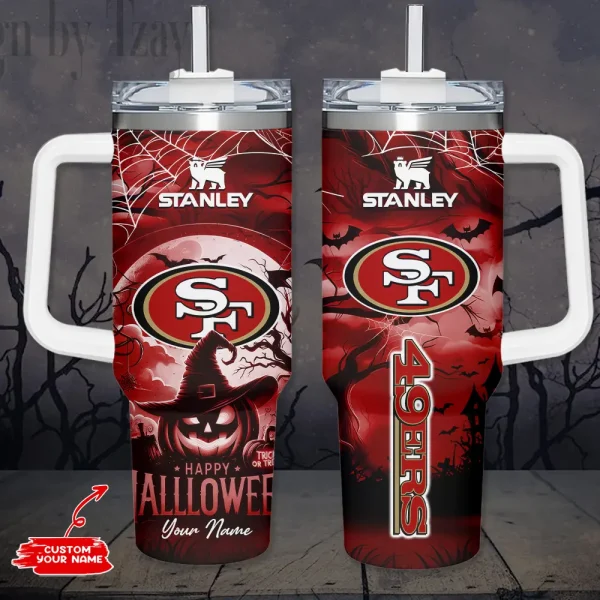 San Francisco 49ers NFL Metal Style Custom 40oz Stanley Tumbler AZC40OZT896