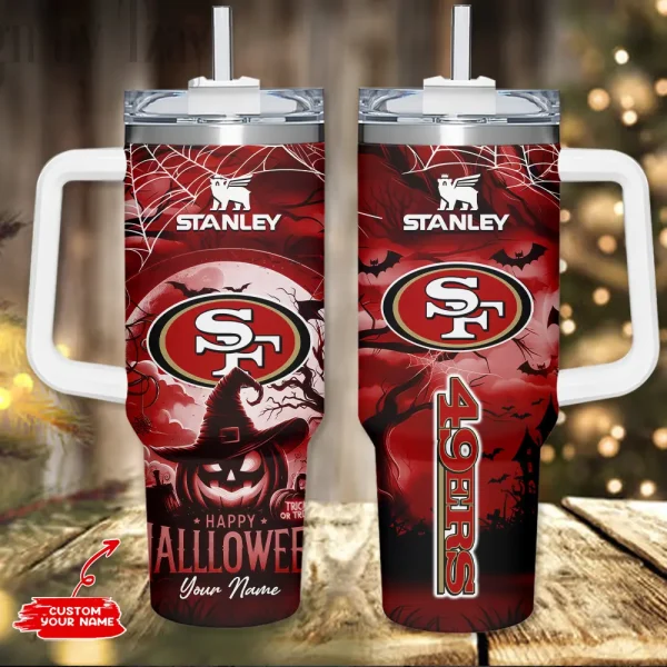 San Francisco 49ers NFL Metal Style Custom 40oz Stanley Tumbler AZC40OZT896 - Image 2