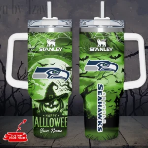 Seattle Seahawks NFL Metal Style Custom 40oz Stanley Tumbler AZC40OZT897