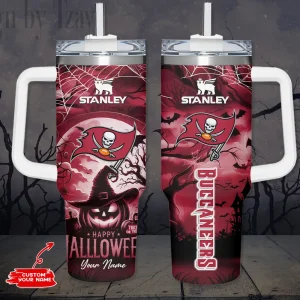 Tampa Bay Buccaneers NFL Metal Style Custom 40oz Stanley Tumbler AZC40OZT898